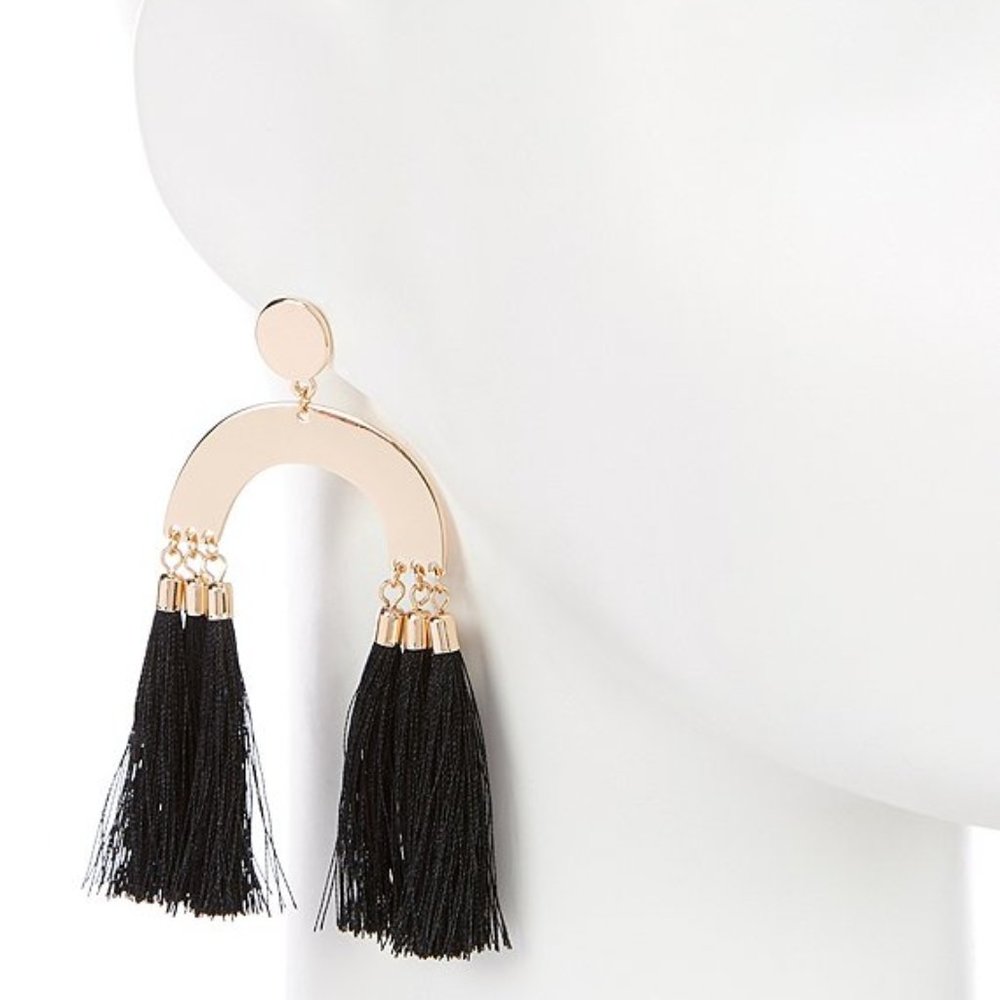 Landry Arched Tassel Earrings